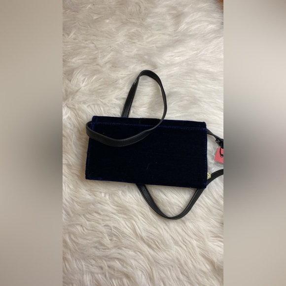 Circus By Sam Edelman Candace Wallet On A String Velvet Blue Poseidon - Picture 5 of 7